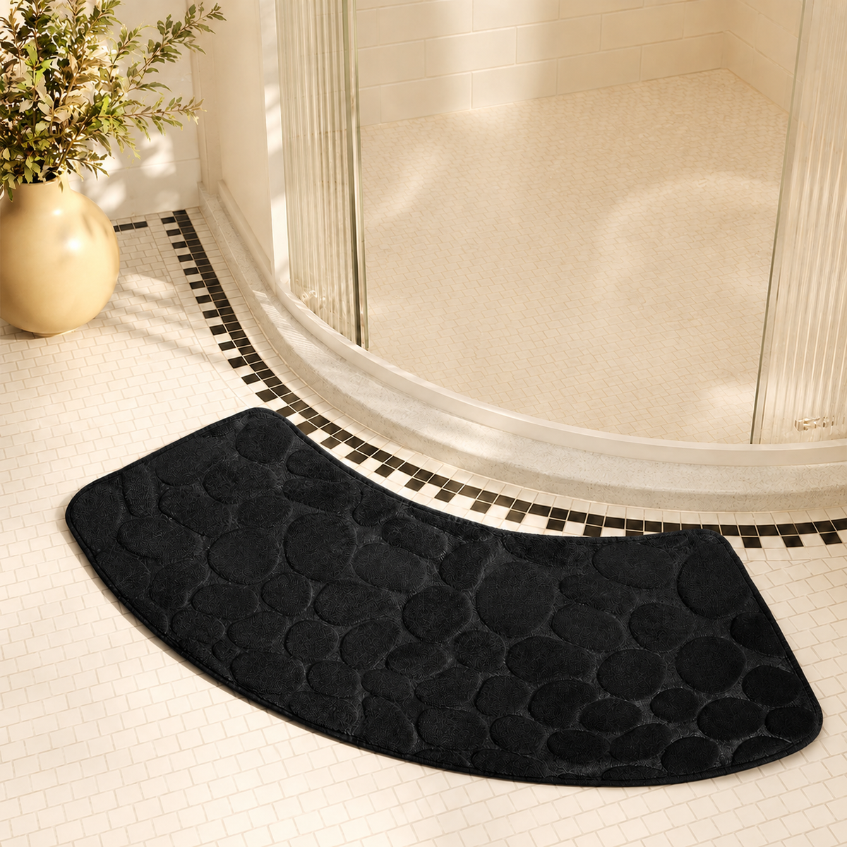 Curved Thickened Non-Slip Bath Mat for Shower and Toilet Floor — product view 3