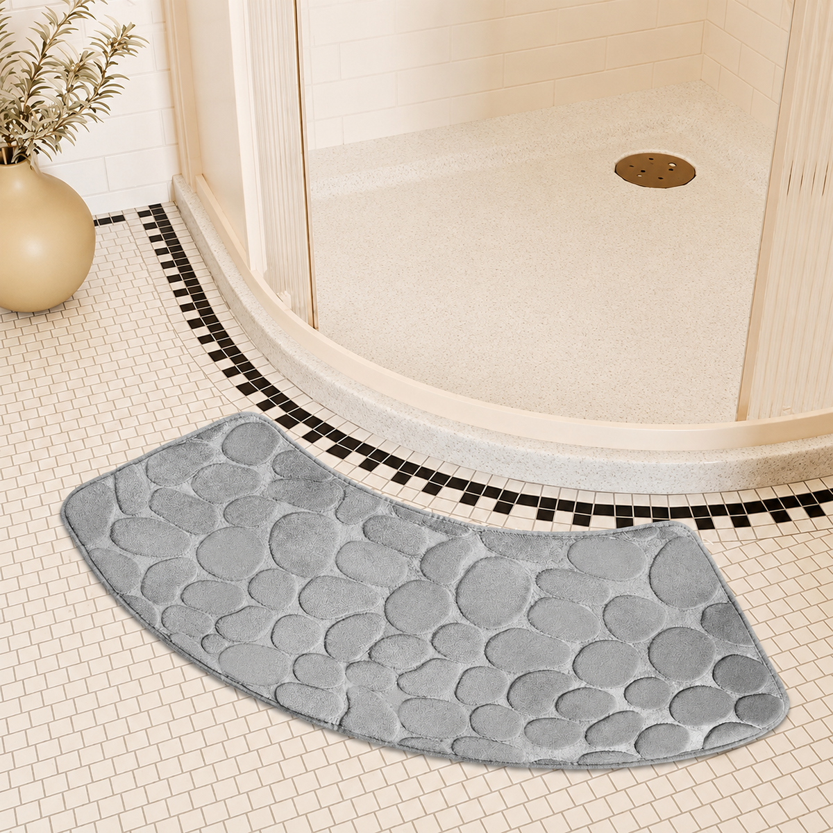 Curved Thickened Non-Slip Bath Mat for Shower and Toilet Floor — product view 5