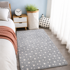 Magical Glow in the Dark Kids Rug with Moon and Star Design — product view 4