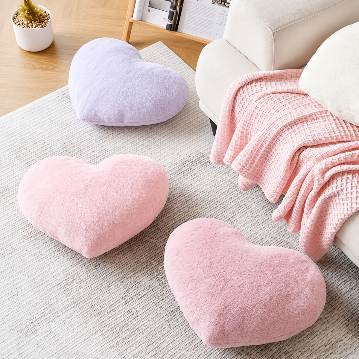 Soft Heart Decorative Pillow — product view 1
