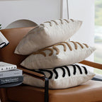 Boho Chenille Cushion Cover with Geometric Lines — product view 4
