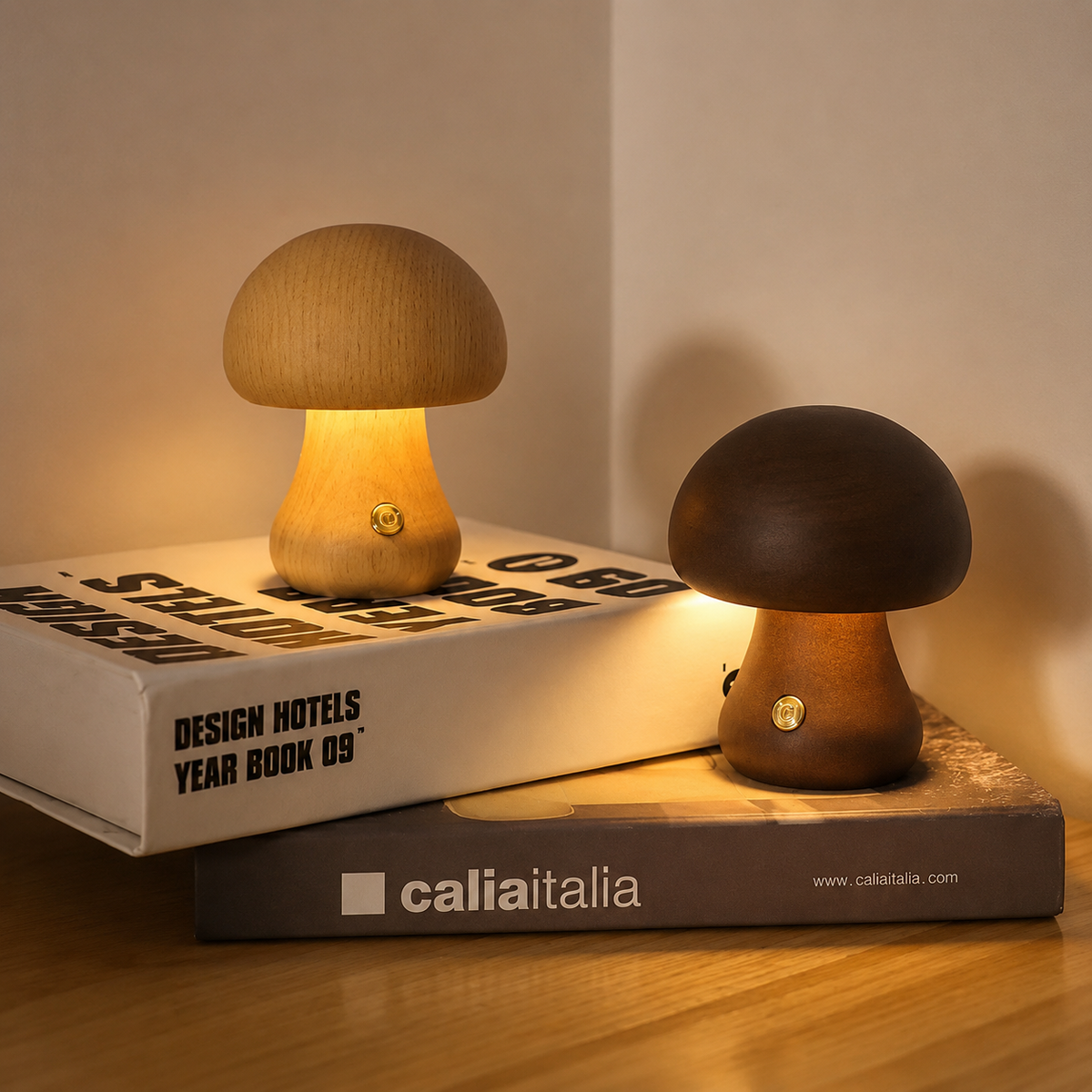 Rechargeable Wooden Table Lamp — product view 1