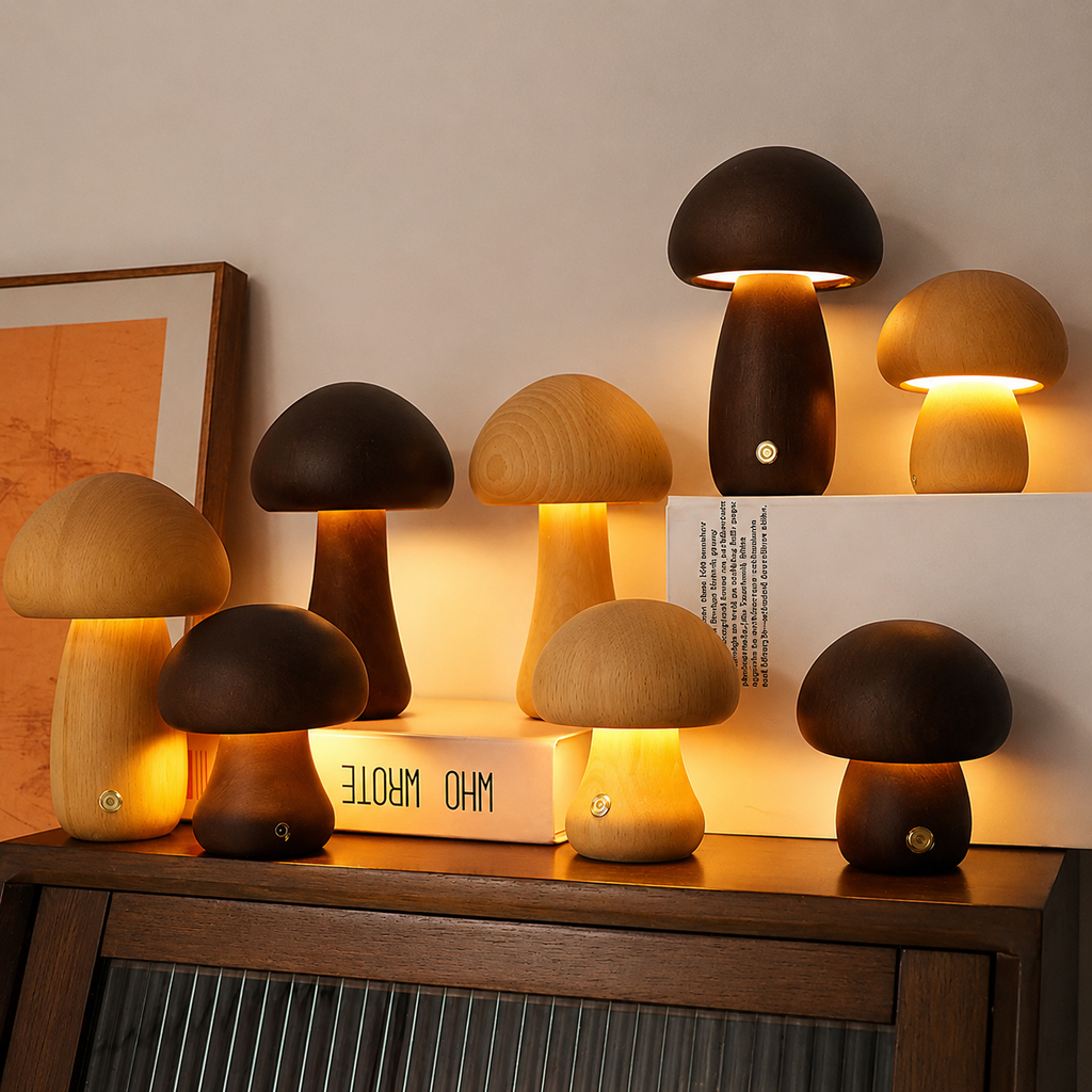 Rechargeable Wooden Table Lamp — product view 2