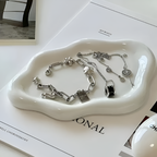 Elegant White Ceramic Jewelry Tray — product view 7