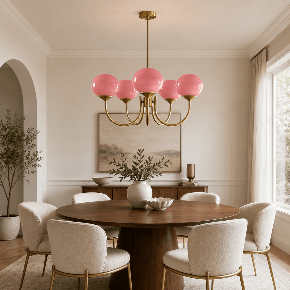 Modern Glass Globe Chandelier — product view 14