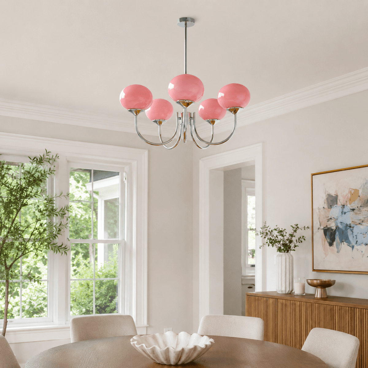 Modern Glass Globe Chandelier — product view 20