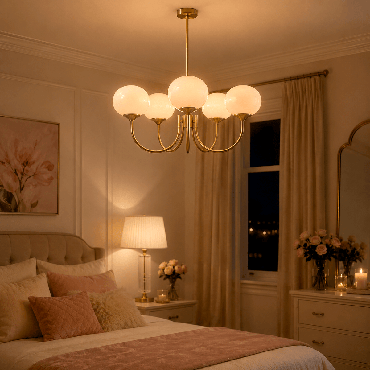 Modern Glass Globe Chandelier — product view 23