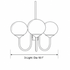 Modern Glass Globe Chandelier — product view 32