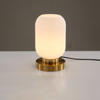 Modern Ribbed Glass Table Lamp — product view 2
