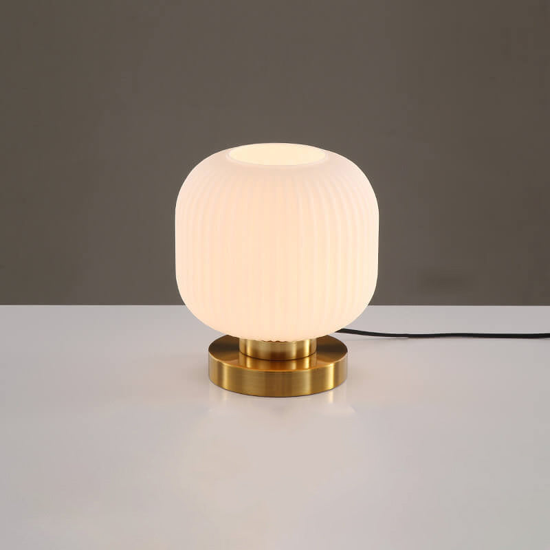 Modern Ribbed Glass Table Lamp — product view 3