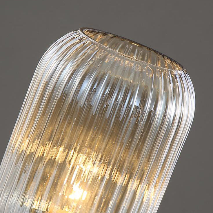 Modern Ribbed Glass Table Lamp — product view 12