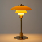 Scandinavian Glass Table Lamp with Minimalist LED Lighting — product view 1