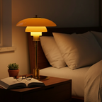 Scandinavian Glass Table Lamp with Minimalist LED Lighting — product view 8