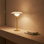 Scandinavian Glass Table Lamp with Minimalist LED Lighting — product view 12