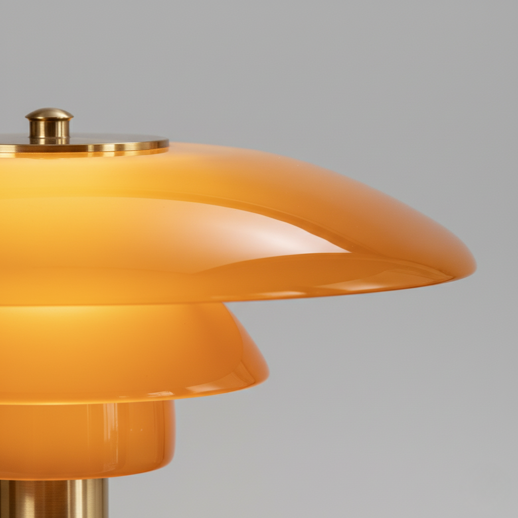 Scandinavian Glass Table Lamp with Minimalist LED Lighting — product view 17