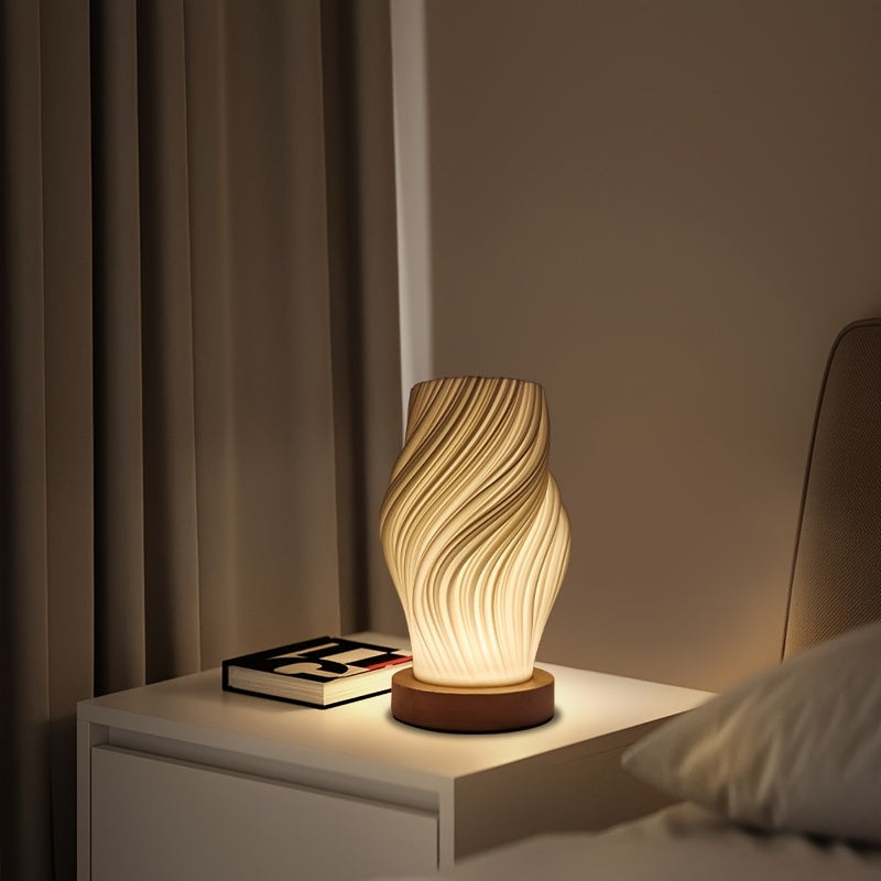Wooden USB Table Lamp with Adjustable Brightness — product view 1