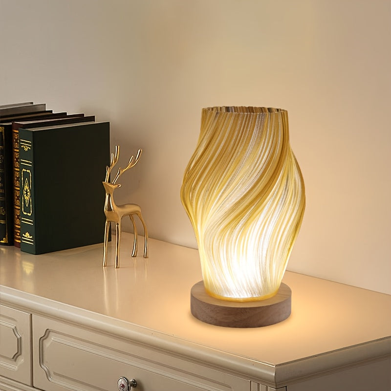 Wooden USB Table Lamp with Adjustable Brightness — product view 4