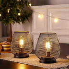 Wireless Rechargeable Metal Mesh Table Lamp Warm White LED — product view 1