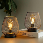 Wireless Rechargeable Metal Mesh Table Lamp Warm White LED — product view 3