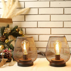 Wireless Rechargeable Metal Mesh Table Lamp Warm White LED — product view 7