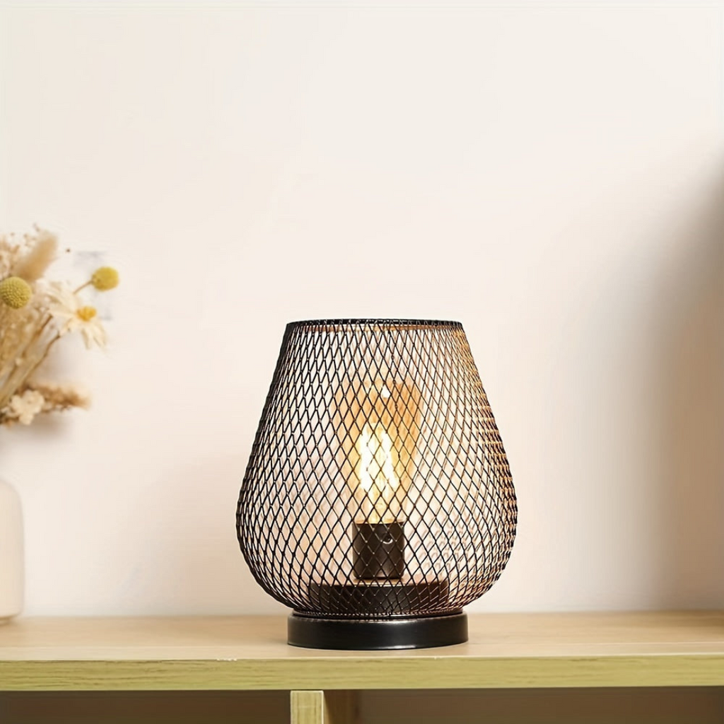 Wireless Rechargeable Metal Mesh Table Lamp Warm White LED — product view 9