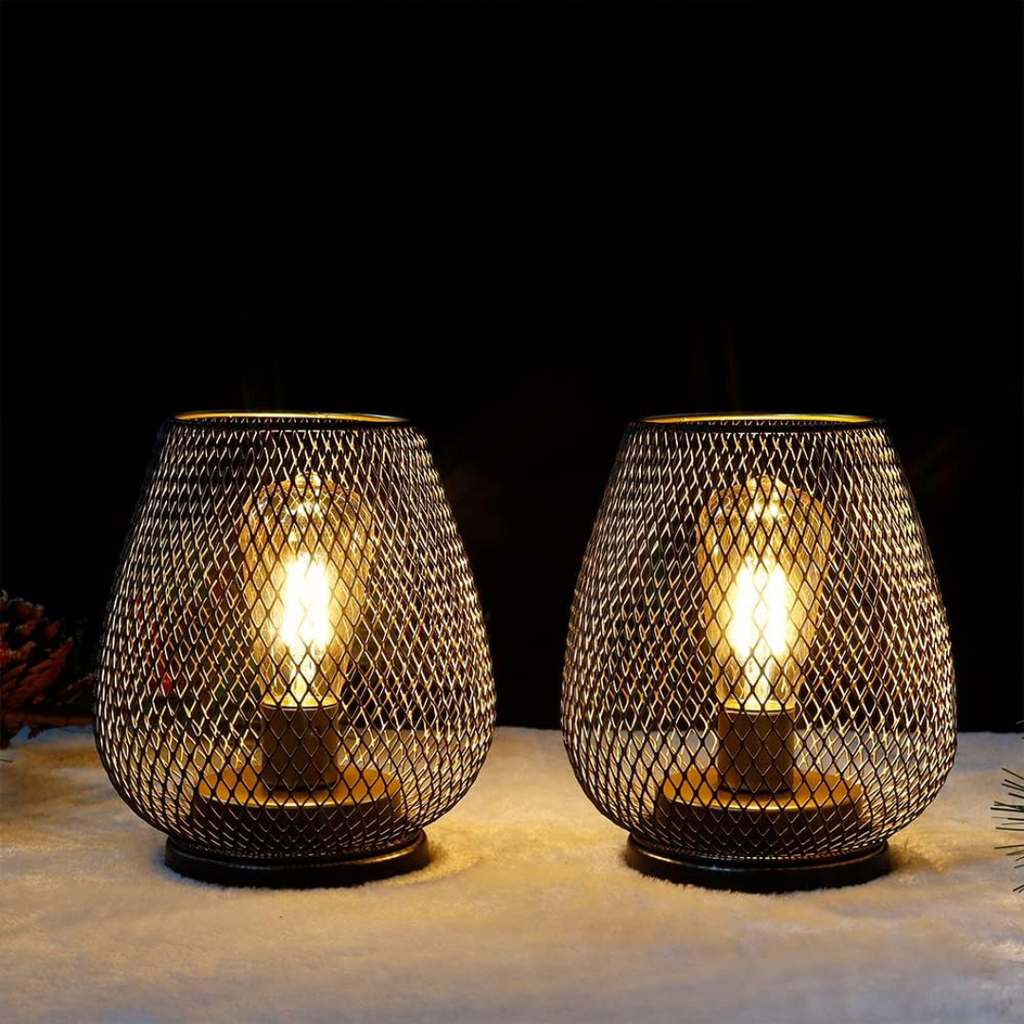 Wireless Rechargeable Metal Mesh Table Lamp Warm White LED — product view 11