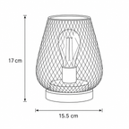 Wireless Rechargeable Metal Mesh Table Lamp Warm White LED — product view 12