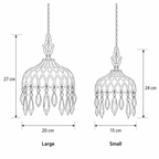 Vintage Copper Crystal Floral Pendant Light — product view 11