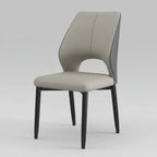 Modern Leather Dining Chair with Backrest — product view 5
