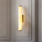 LED Wall Sconce with Marble Effect Shade — product view 1