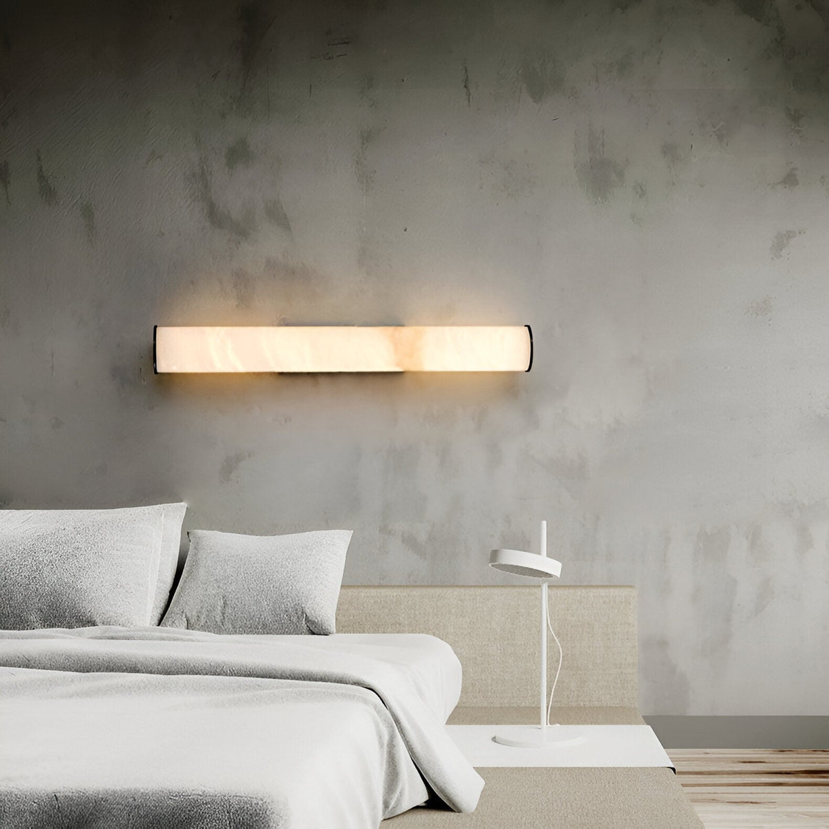 LED Wall Sconce with Marble Effect Shade — product view 5