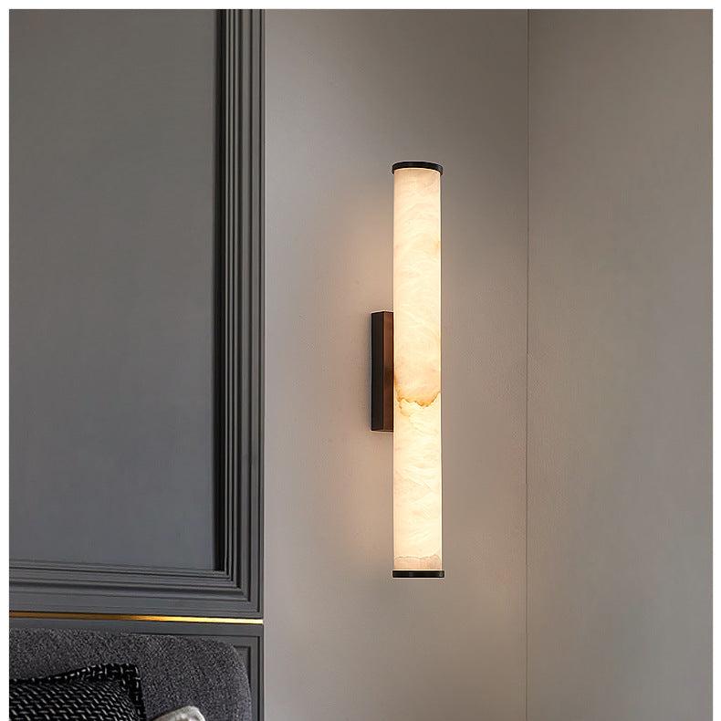 LED Wall Sconce with Marble Effect Shade — product view 10