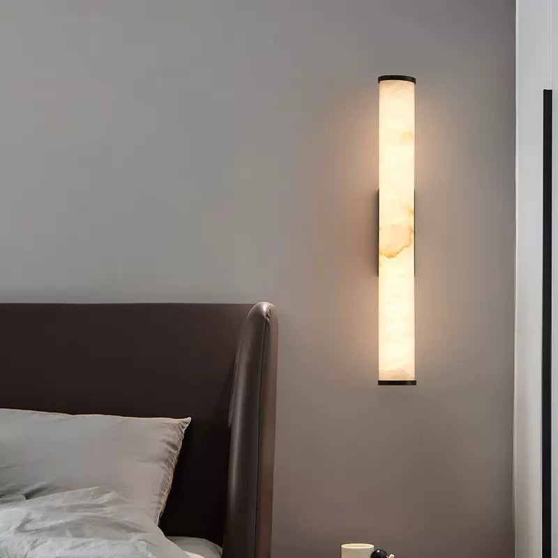 LED Wall Sconce with Marble Effect Shade — product view 13
