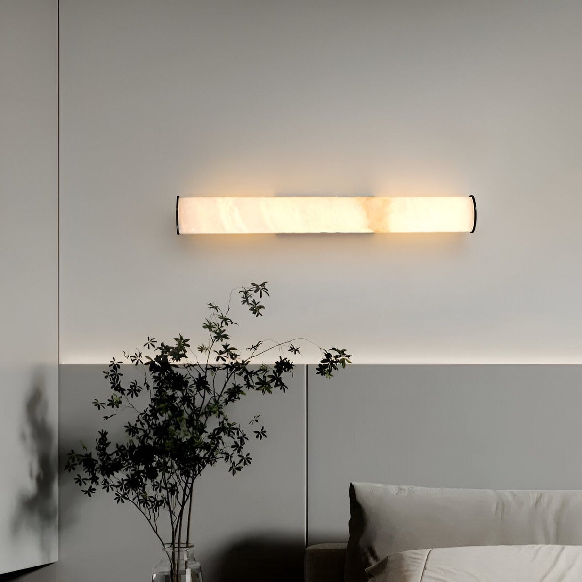 LED Wall Sconce with Marble Effect Shade — product view 17