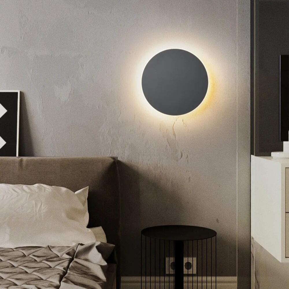 Modern Round LED Wall Light with Soft Backlight — product view 2