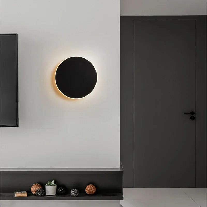 Modern Round LED Wall Light with Soft Backlight — product view 3