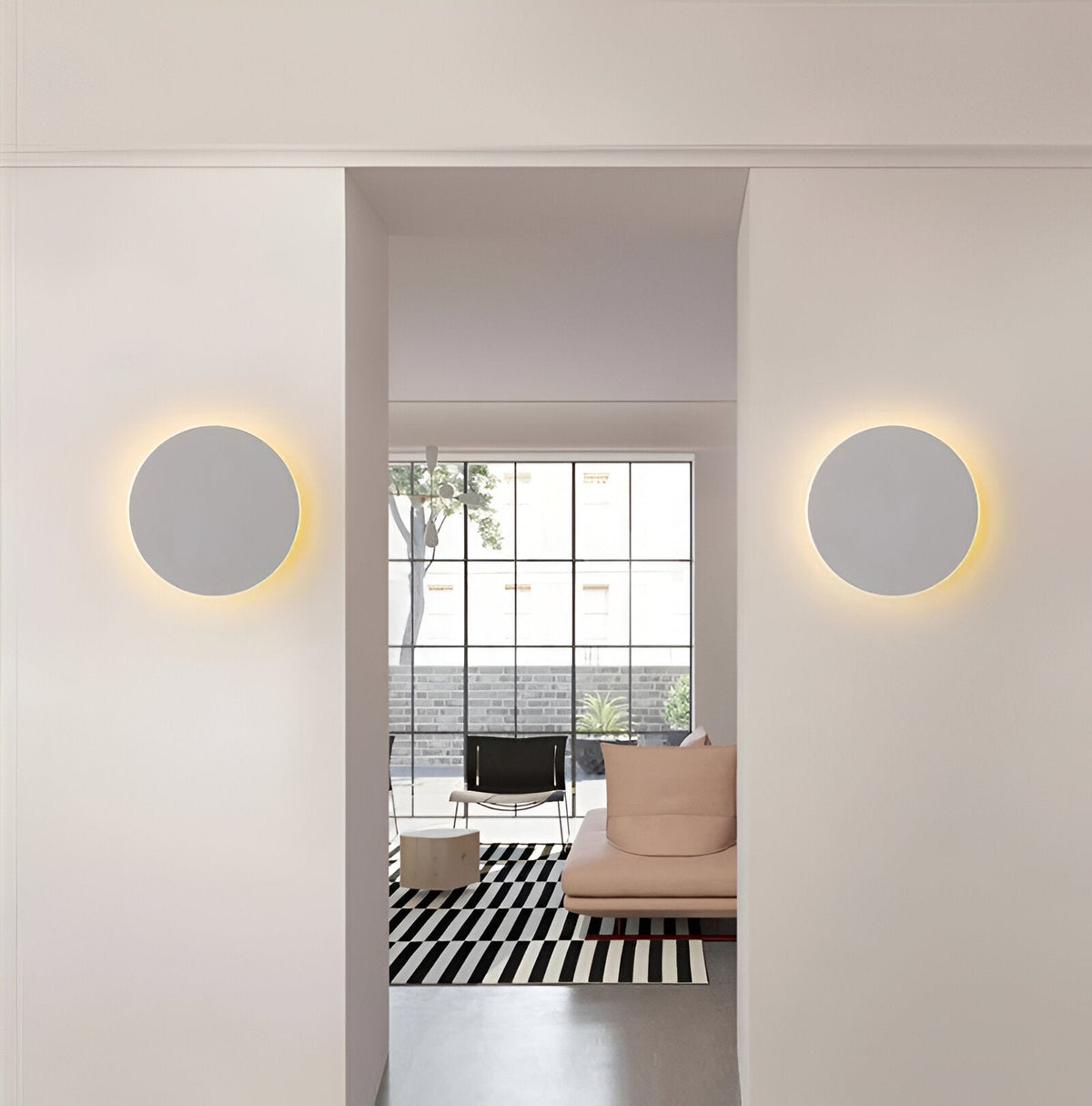 Modern Round LED Wall Light with Soft Backlight — product view 6