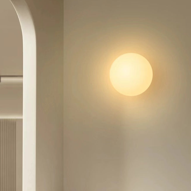 Minimalist Orb Glass Wall Sconce Lamp — product view 1