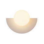 Modern Semicircle Wall Light with Round Glass Shade — product view 7
