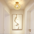 Flush Mount Ceiling Light Glass Flower Decorative LED Fixture — product view 3