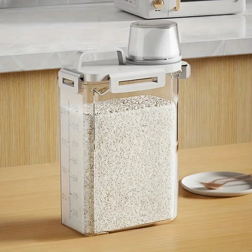 Airtight Food Storage Container 2.5L Rice Cereal Flour Dispenser Measuring Cup — product view 2