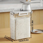 Airtight Food Storage Container 2.5L Rice Cereal Flour Dispenser Measuring Cup — product view 4