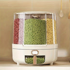 Airtight Food Storage Container Rotating Rice Cereal Pantry Dispenser — product view 3