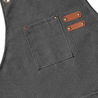 Canvas Apron Unisex Chef Kitchen Workwear Pockets Adjustable Fit — product view 4