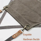 Canvas Apron Unisex Chef Kitchen Workwear Pockets Adjustable Fit — product view 5