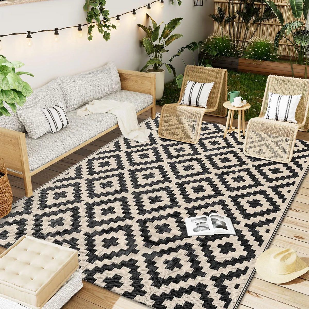 Harbour Haven Outdoor Rug | Reversible Waterproof Patio Mat — product view 8
