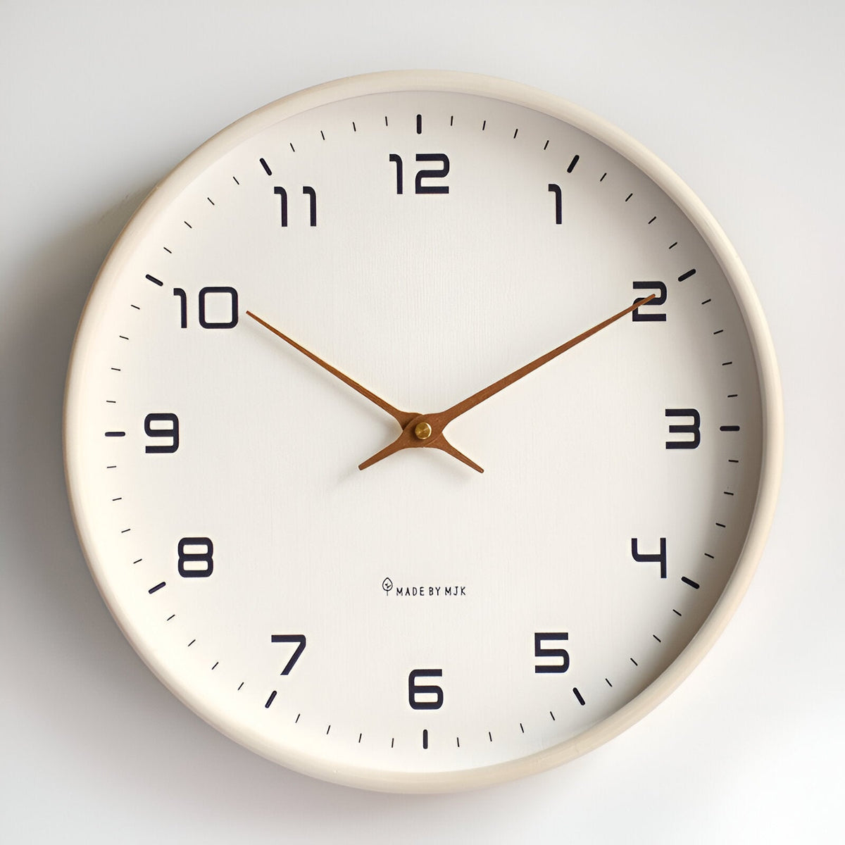 Minimalist Wall Clock Wood Frame Nordic Scandinavian Silent Quartz — product view 9
