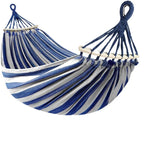 Double Hammock Canvas Swing Bed Wooden Spreader Bars Camping Outdoor — product view 5