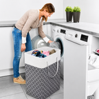 75L Waterproof Laundry Basket | Foldable Fabric Clothes Hamper with Handles — product view 2