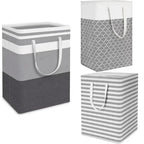 75L Waterproof Laundry Basket | Foldable Fabric Clothes Hamper with Handles — product view 10